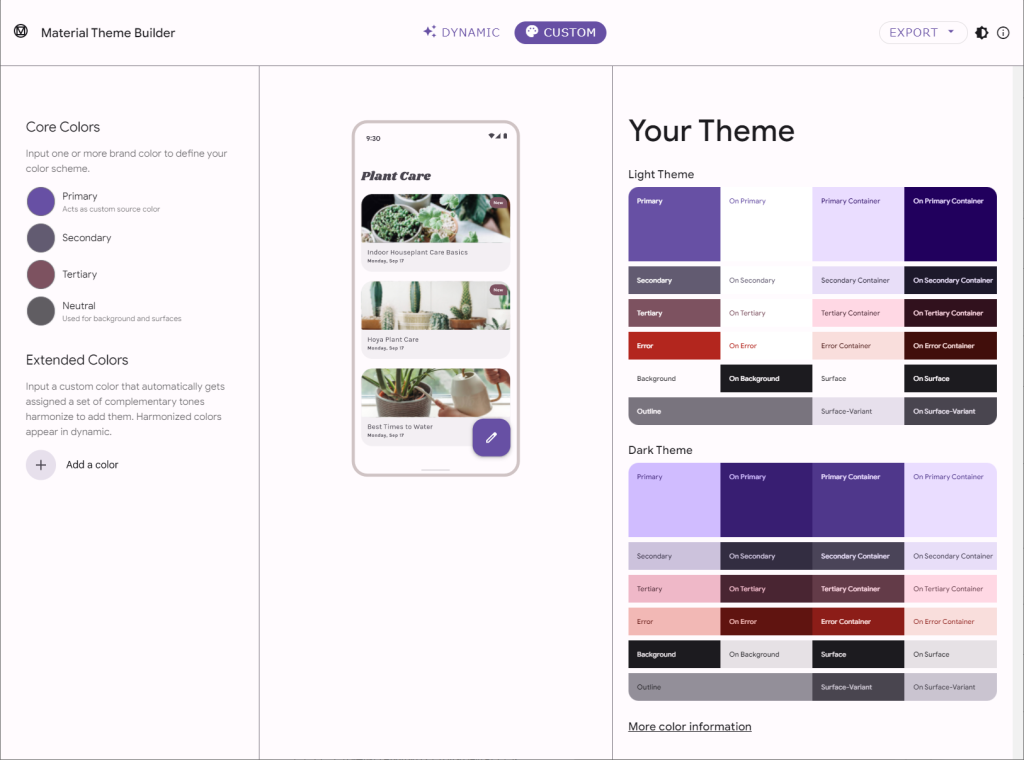 Material Theme Builder